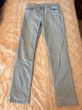 Light Blue Straight Leg Jeans